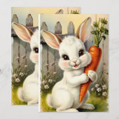 Paashaas Print Schattige Paashaas Neutraal Kaart (Voorkant / Achterkant)