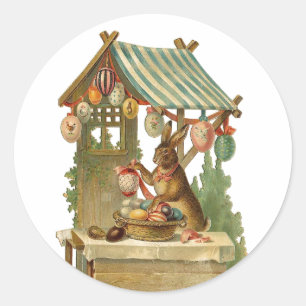 Paashaas Roadside Egg Stand Ronde Sticker