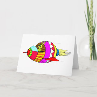 Paashaas Rocketeer Feestdagen Kaart