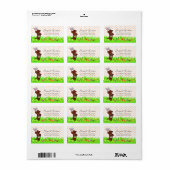 Paashaas Rode Kortharige Dachshund Etiket (Full Sheet)