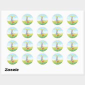 Paashaas Ronde Sticker (Vel)