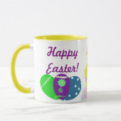 Paashaas Roze Groene Kuiken Eieren Keepsake Mok (Links)