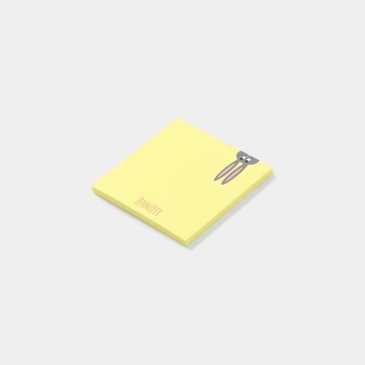Paashaas Schattigee gepersonaliseerde Post-it noti Post-it® Notes (Schuin)
