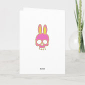 Paashaas Schedel Gelukkig Pasen Feestdagen Kaart (Achterkant)