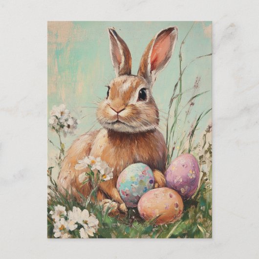  paashaas schilderij briefkaart (Voorkant)