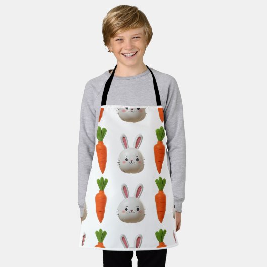 Paashaas schort gezwollen ontwerp (Gedragen)