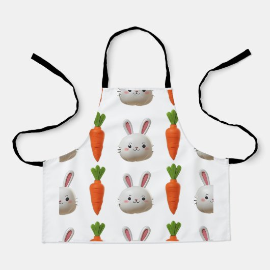 Paashaas schort pluizig ontwerp (Voorkant)