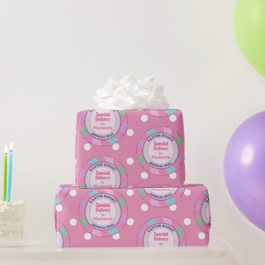 Paashaas Speciale Levering Roze Glitters Cadeaupapier (Feestgeschenken)