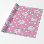 Paashaas Speciale Levering Roze Glitters Cadeaupapier (Uitgerold)