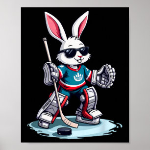 Paashaas speelt hockey Halloween Poster