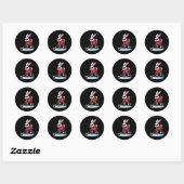 Paashaas speelt ijshockey ronde sticker (Vel)