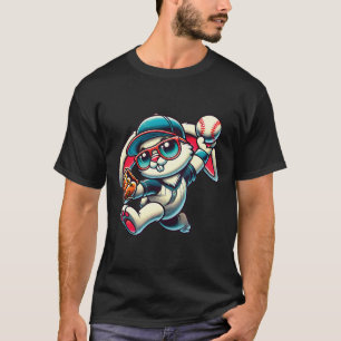 Paashaas speelt verkooppitcher tienerjongens kind  t-shirt