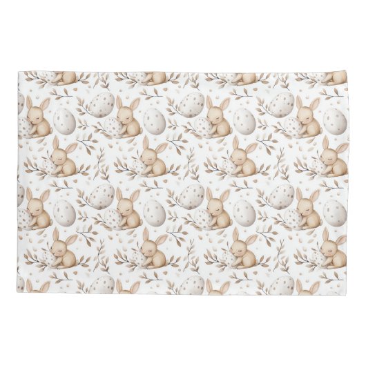 Paashaas Spring Naadloos Patroon Kussensloop (Achterkant)