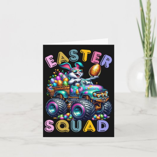 Paashaas Squad Humor Egg Hunting Day Kaart (Voorkant)