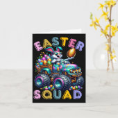 Paashaas Squad Humor Egg Hunting Day Kaart (Gele Bloem)