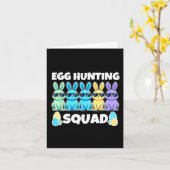 Paashaas Squad Humor Egg Hunting Day Kaart (Gele Bloem)