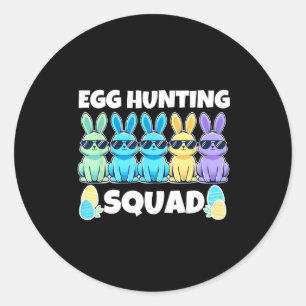 Paashaas Squad Humor Egg Hunting Day Ronde Sticker