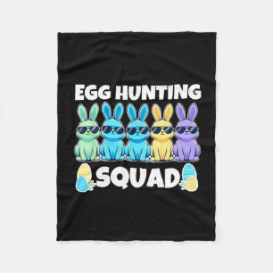 Paashaas Squad Humor Eierenjacht Dag Fleece Deken