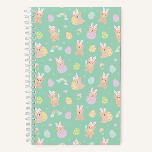 Paashaas Teddybeer Mint Notitieboek (Voorkant)