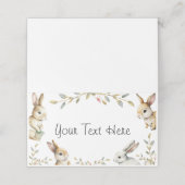 Paashaas thema gevouwen plaats kaart plaatskaartje (Buitenkant ongevouwen)