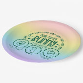 Paashaas traktatie papieren bordje (Gekanteld)