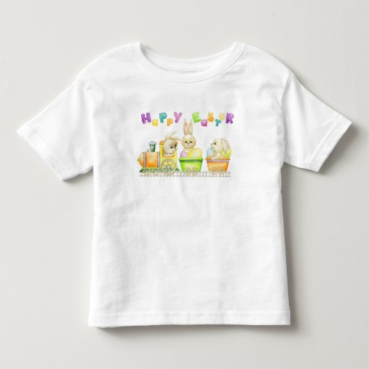 Paashaas trein kinder shirts (Voorkant)