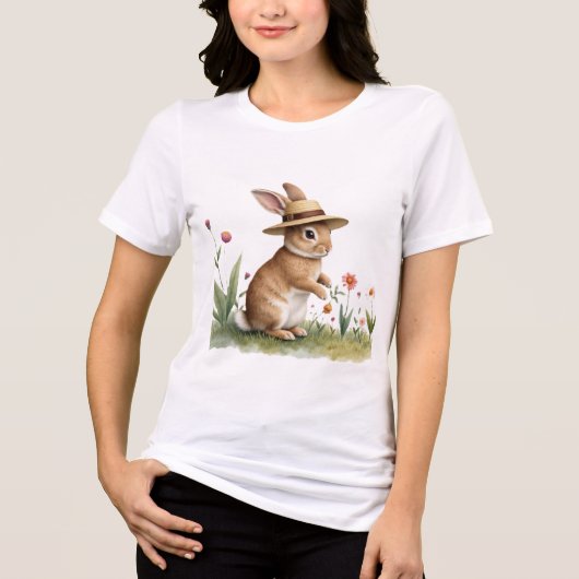 paashaas tuin Tri-Blend shirt (Voorkant)