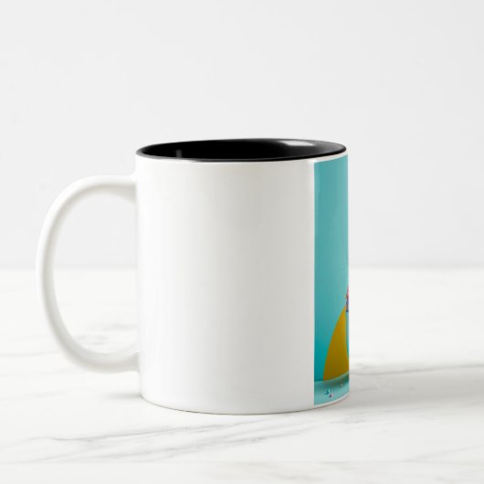 paashaas tweekleurige koffiemok (Links)