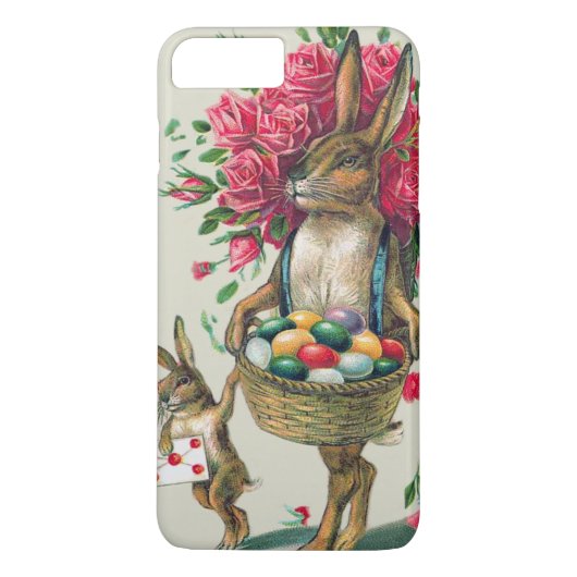 Paashaas Vader Kind Roos Mand Ei Case-Mate iPhone Case (Achterkant)