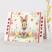 Paashaas vakantie Modern Collectie Kaart (Gele Bloem)