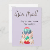 Paashaas verhuizen aankondiging nieuw adres (Voorkant / Achterkant)