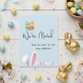 Paashaas verhuizen aankondiging nieuw adres