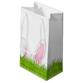 paashaas vertrekt naar gras klein cadeauzakje (Achterkant Gekanteld)