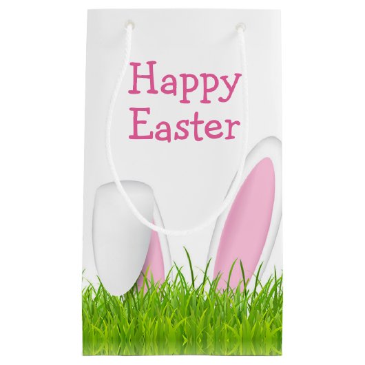 paashaas vertrekt naar gras klein cadeauzakje (Voorkant)