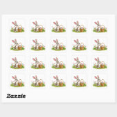 Paashaas Vierkante Sticker (Vel)