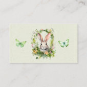 Paashaas Vlinder Krans Luier Raffle Visitekaartje (Achterkant)