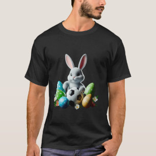 Paashaas Voetbal Liefhebber Jongens Meisjes Kinder T-shirt