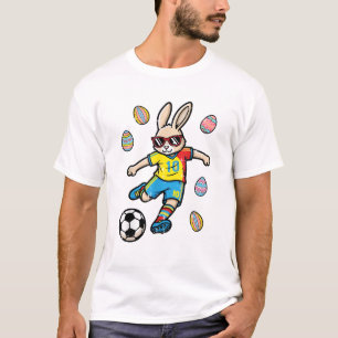Paashaas Voetbal Schop Konijn Voetbal Jongens Kind T-shirt