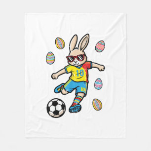 Paashaas Voetbal Trap Konijn Voetbal Jongens Kinde Fleece Deken