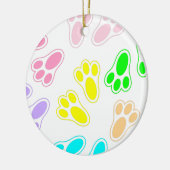 Paashaas voeten patroon keramisch ornament (Links)