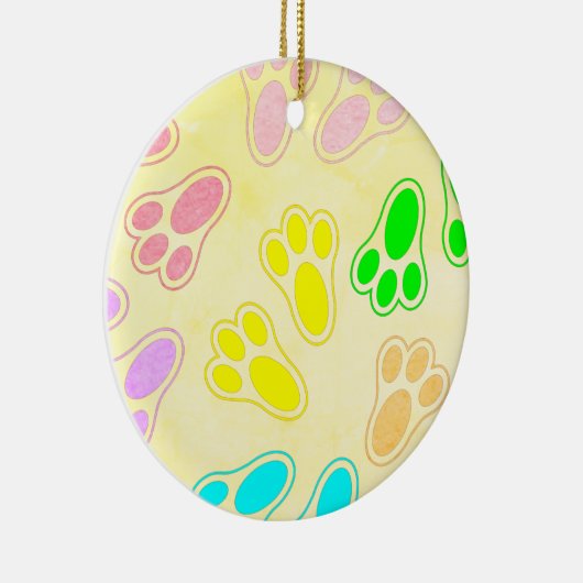 Paashaas Voeten Patroon  Stijl Keramisch Ornament (Rechts)