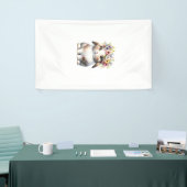 Paashaas voor Vrouwen Meisjes - Paashaas Bloem Spandoek (Beurs)