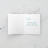 Paashaas wijn met bewerkbare boodschap kaart (Binnen)