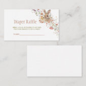 Paashaas Wildflower Baby shower Luier Raffle Informatiekaartje (Voorkant / Achterkant)
