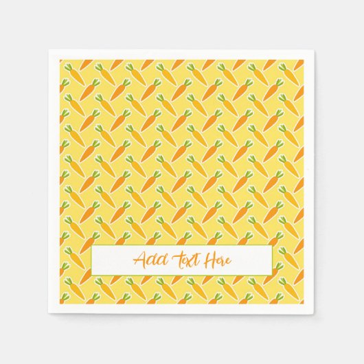 Paashaas Wortelen TEKST Eierjacht Spring Garden Servet (Voorkant)