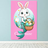 Paashaas Zeemeermin Thunder_Cove Canvas Afdruk (Insitu (Houten vloer))