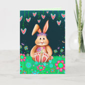 Paashaas Zegeningen Harten Leuke Inspirivity Kaart (Voorkant)