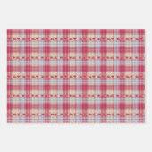 Paashaas zwart en wit op roze en groen inpakpapier vel (Voorkant 2)