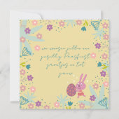 Paashaasje met chocolade ei kaart (Achterkant)