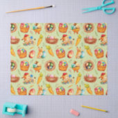 Paashaasjes aan het werk tissuepapier (Craft)